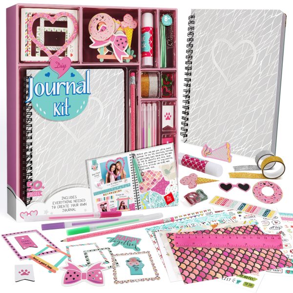 DIY Journal Kit for Girls, Stationery Set, Journal Set for Tween & Teen Girls(White)