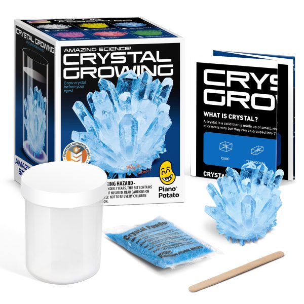 Crystal Growing Kit for Kids, Blue DIY Crystal Science Experiment Set, Grow Your Own Crystals