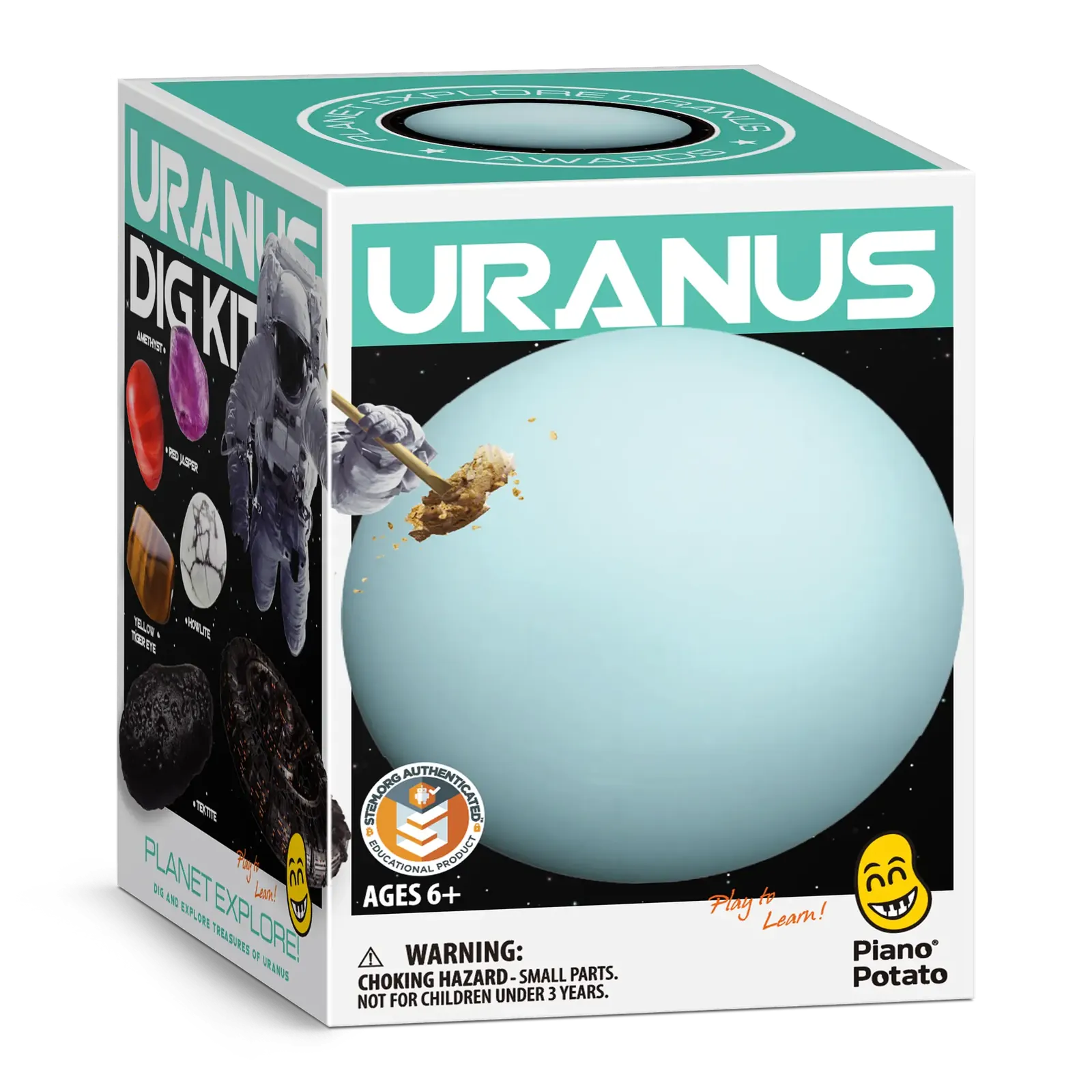 Piano Potato Kids Solar System Gem Dig Kit: Excavate 5 Real Gems, STEM Educational Space Planet Kit - Image 2