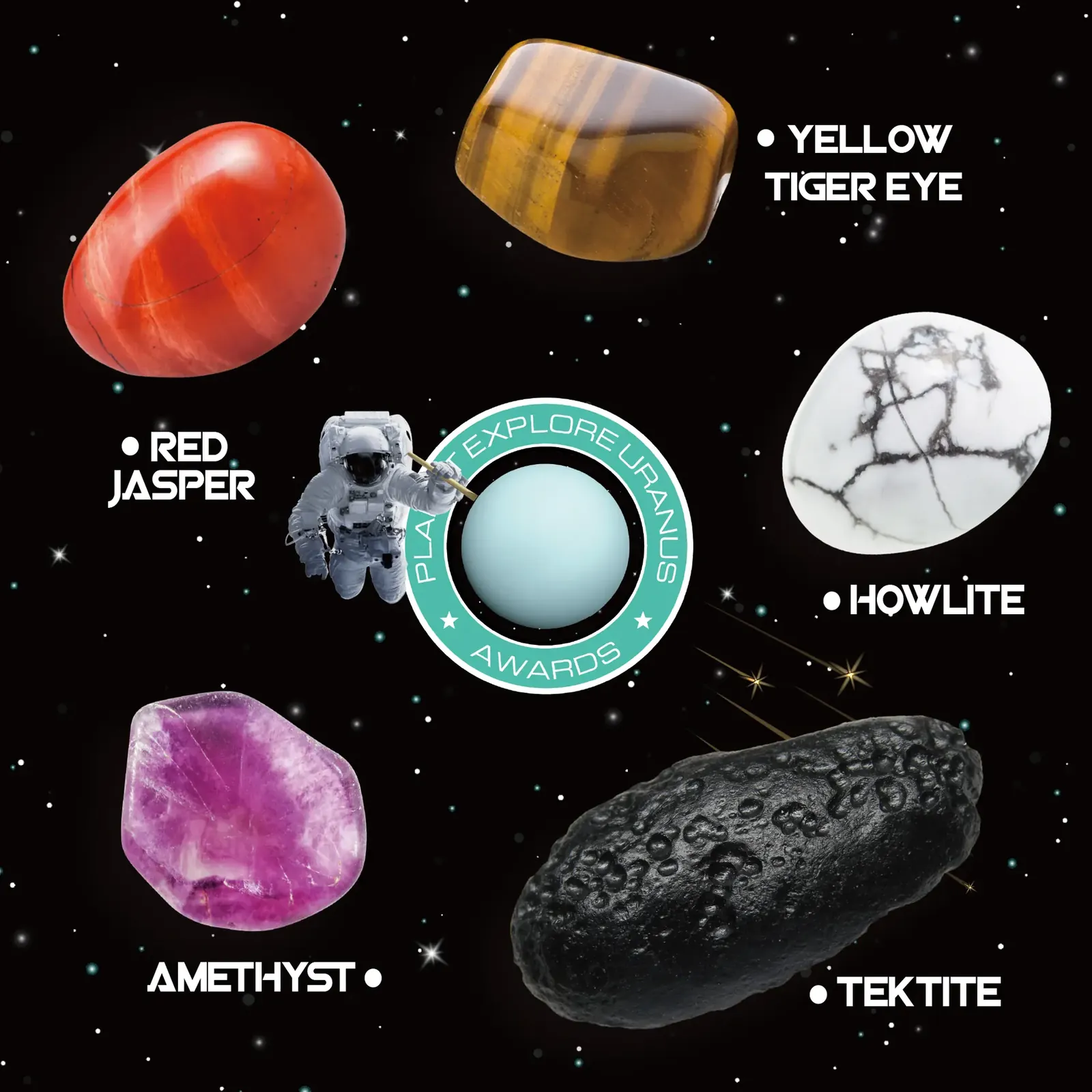 Piano Potato Kids Solar System Gem Dig Kit: Excavate 5 Real Gems, STEM Educational Space Planet Kit - Image 4