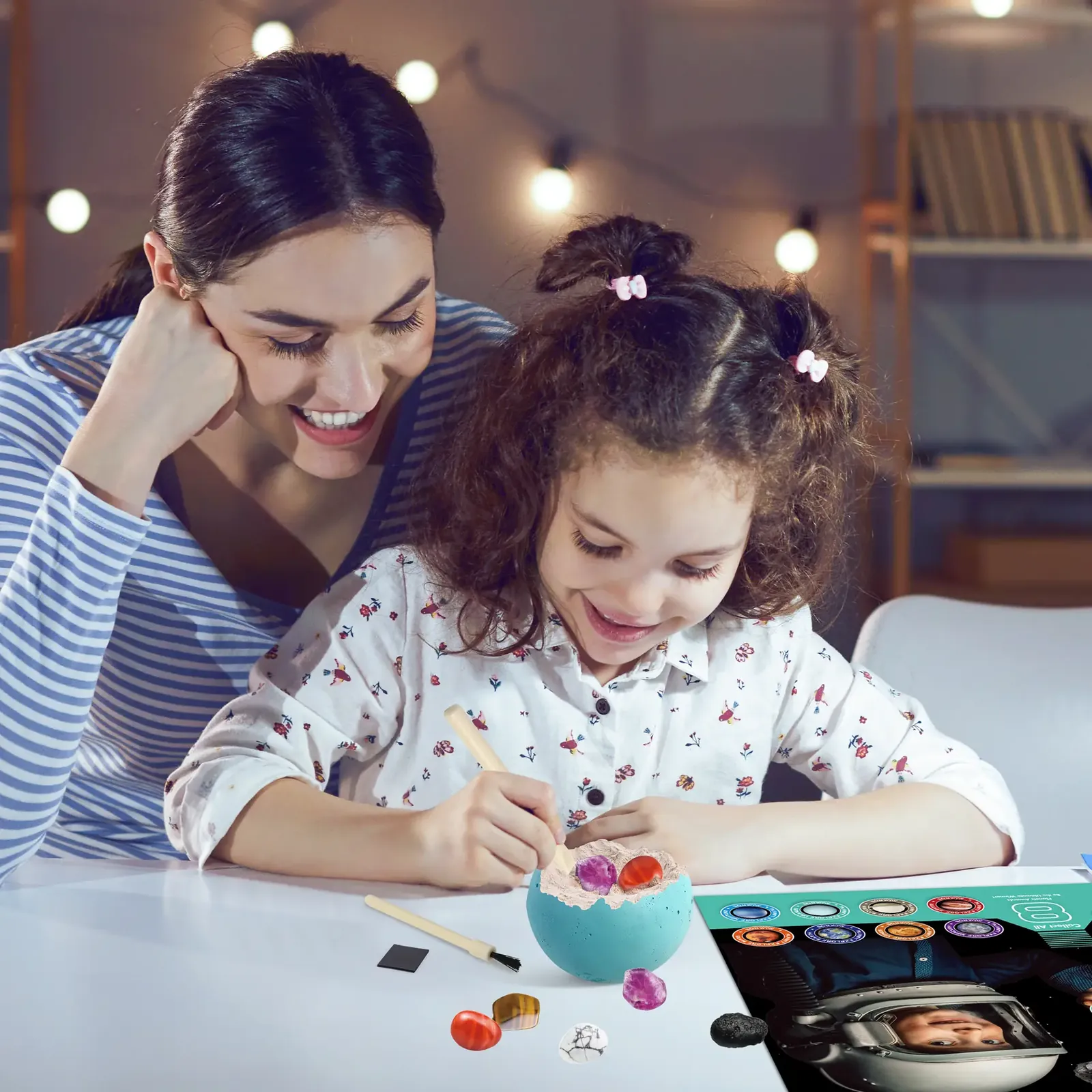 Piano Potato Kids Solar System Gem Dig Kit: Excavate 5 Real Gems, STEM Educational Space Planet Kit - Image 8