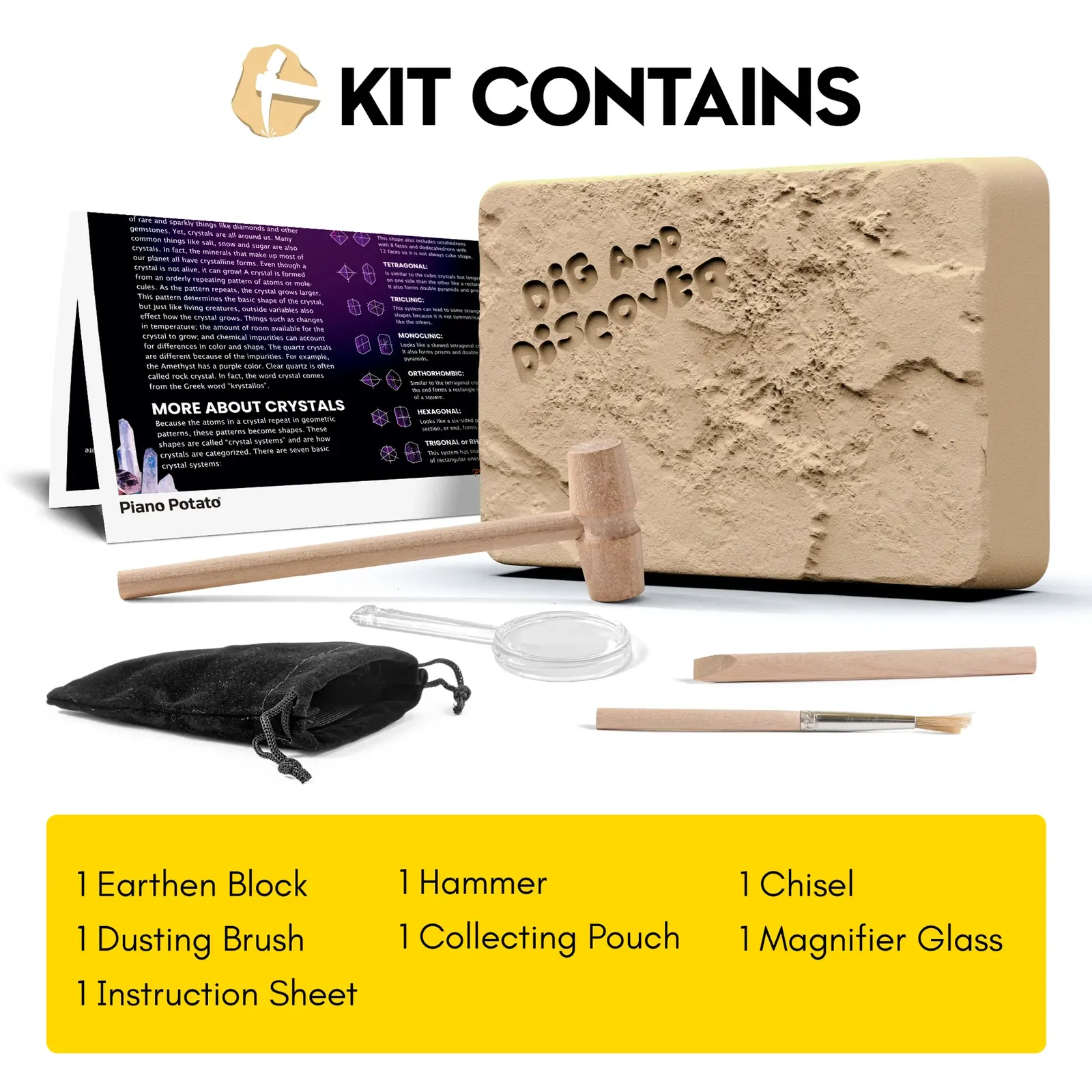 Crystal Mining Kit for Kids – Dig and Discover Real Gemstones, Crystals, and Minerals - Image 2
