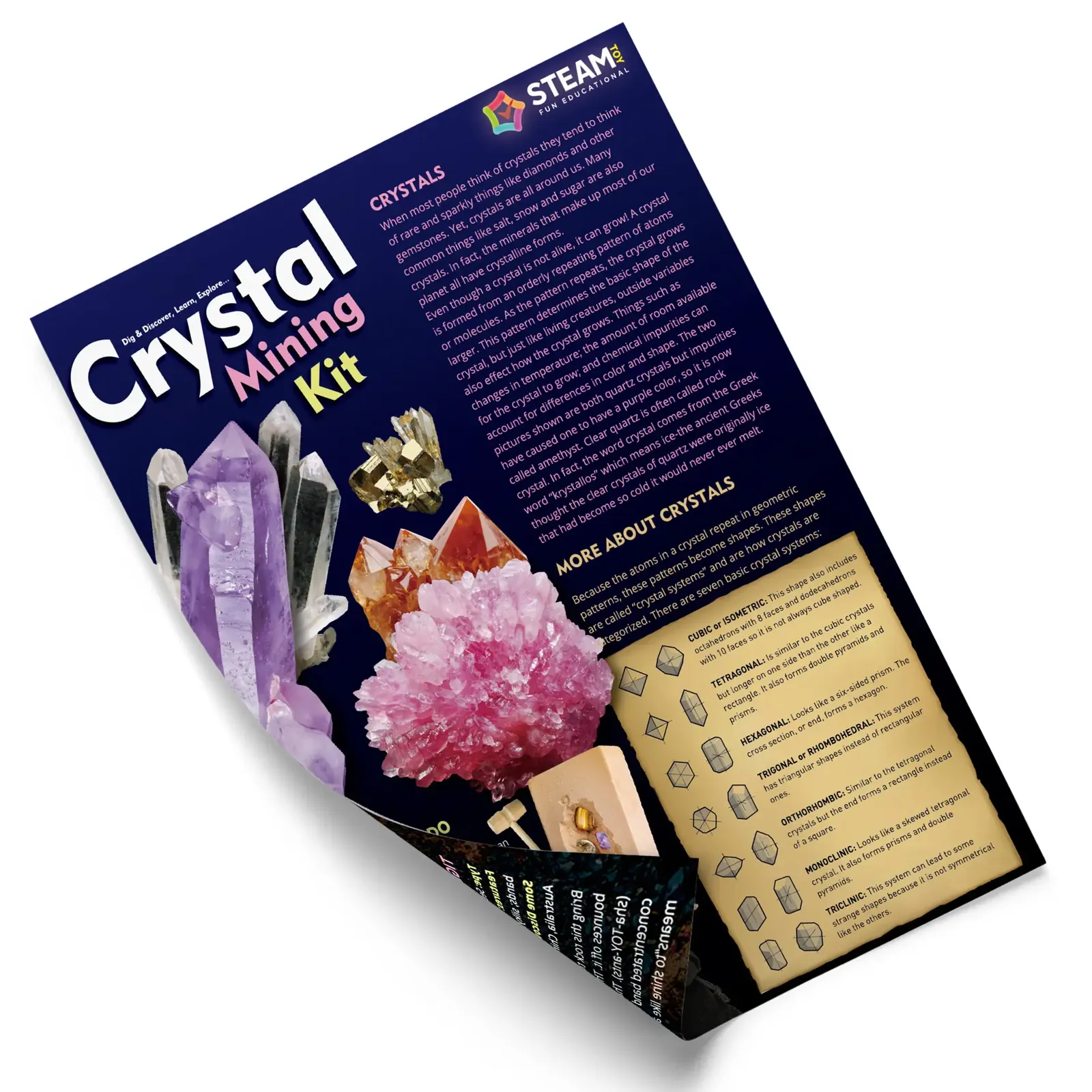Crystal Mining Kit for Kids – Dig and Discover Real Gemstones, Crystals, and Minerals - Image 3