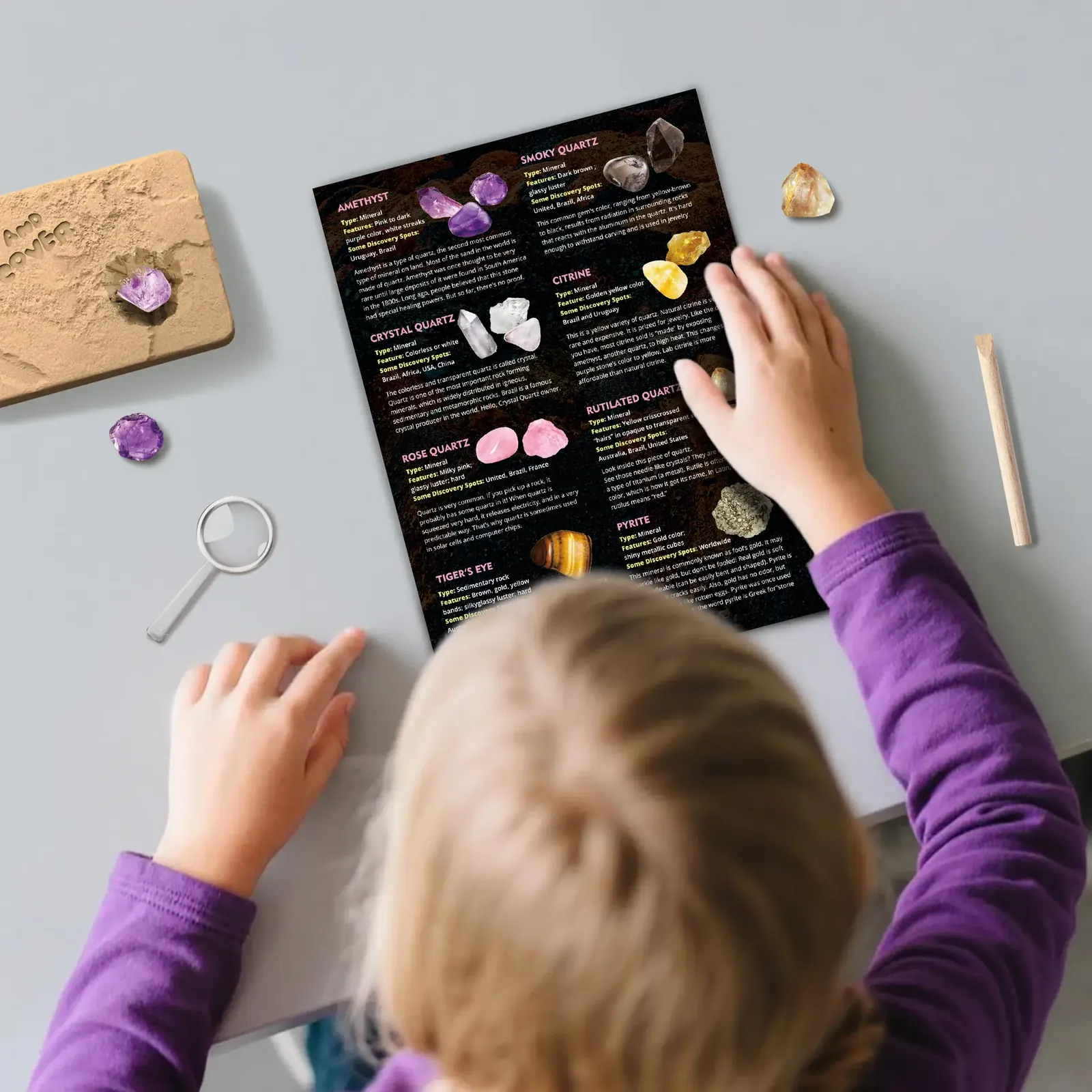 Crystal Mining Kit for Kids – Dig and Discover Real Gemstones, Crystals, and Minerals - Image 4