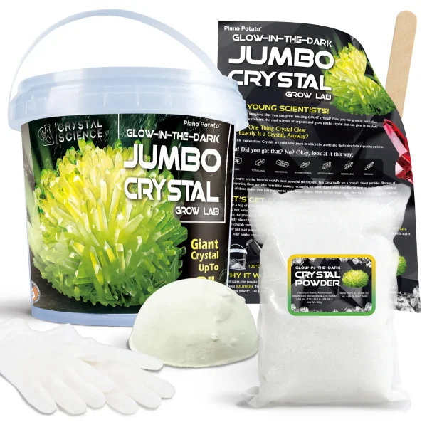 Crystal Growing Kit for Kid,Jumbo Glow-in-the-Dark Crystal Growing Kit