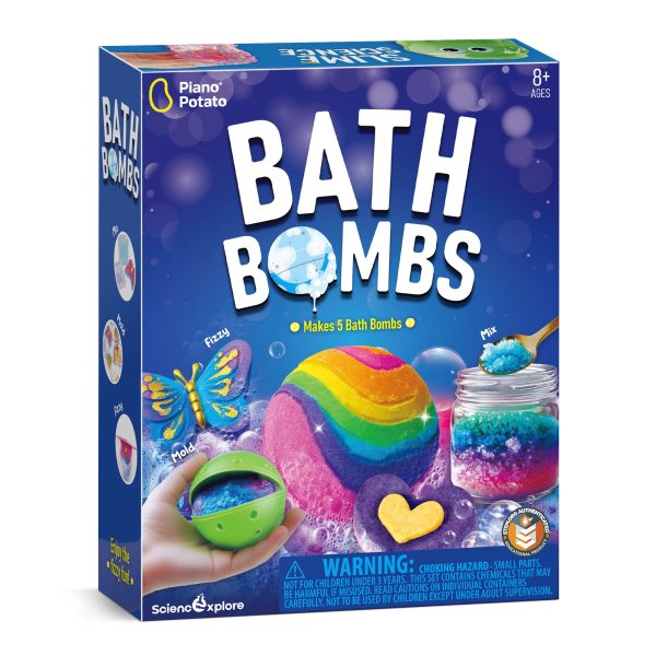Piano Potato Bath Bombs Kit – Make 5 Colorful Fizzy Bath Bombs