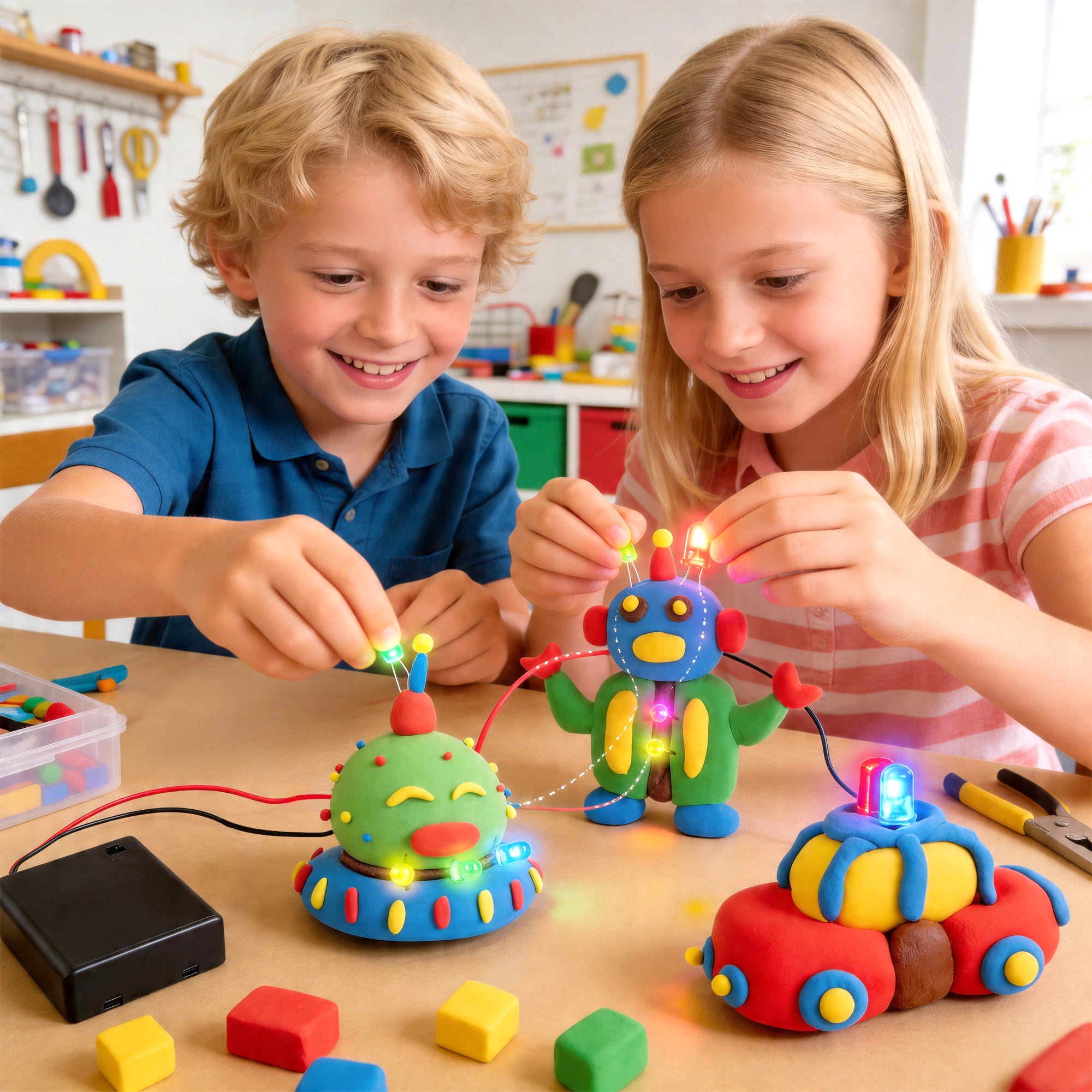 Piano Potato Circuit Science Kit – Light-Up Clay Electricity STEM Set - Image 5