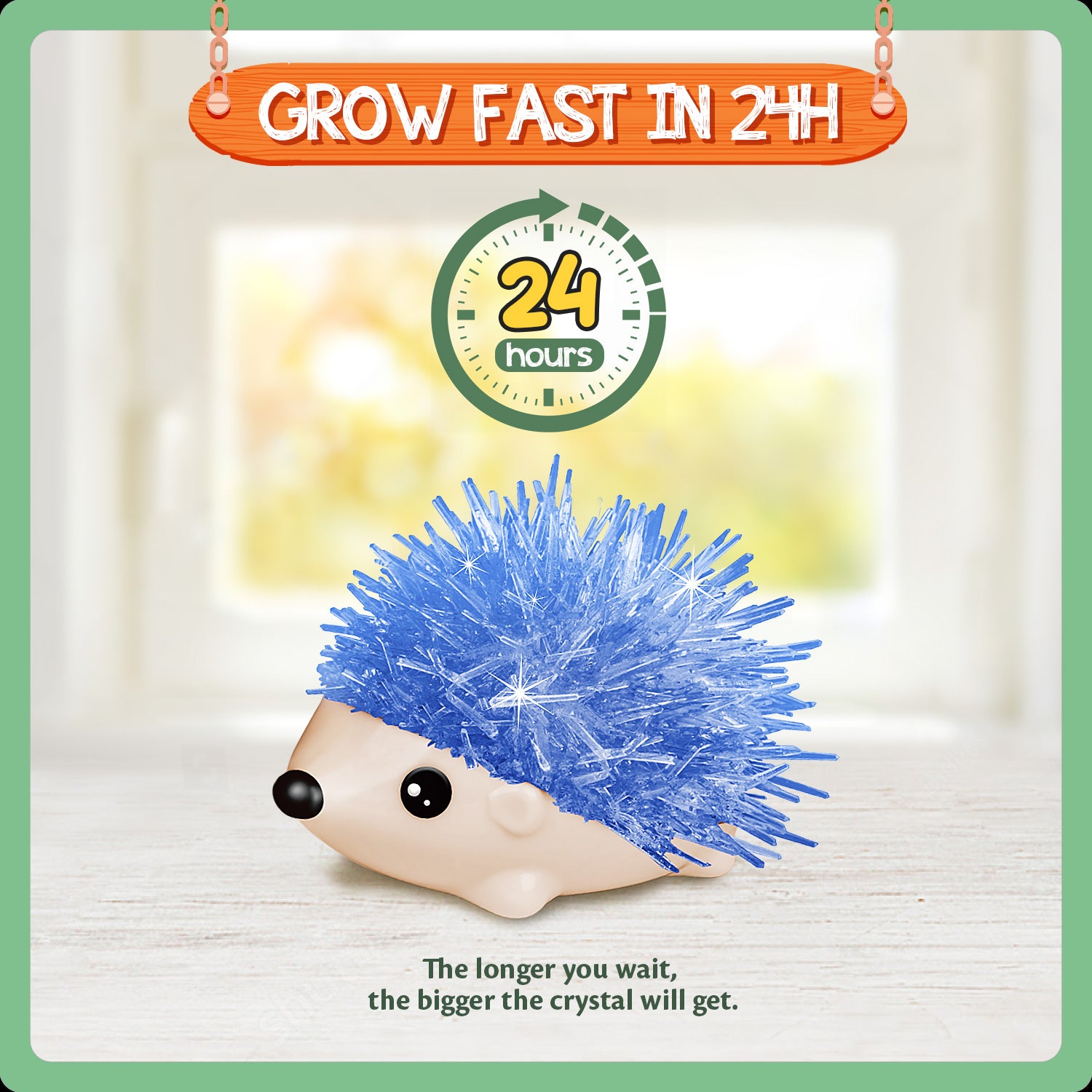Crystal Growing Kit - 2 Vibrant Hedgehogs Fast 24H, STEM Gift for Kids 6-12 - Image 3