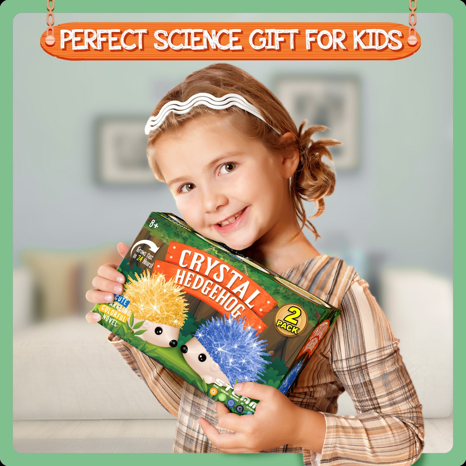 Crystal Growing Kit - 2 Vibrant Hedgehogs Fast 24H, STEM Gift for Kids 6-12 - Image 9