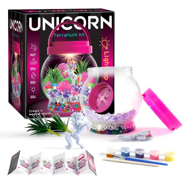 Unicorn Light-Up Terrarium Kit – Paint, Build & Glow