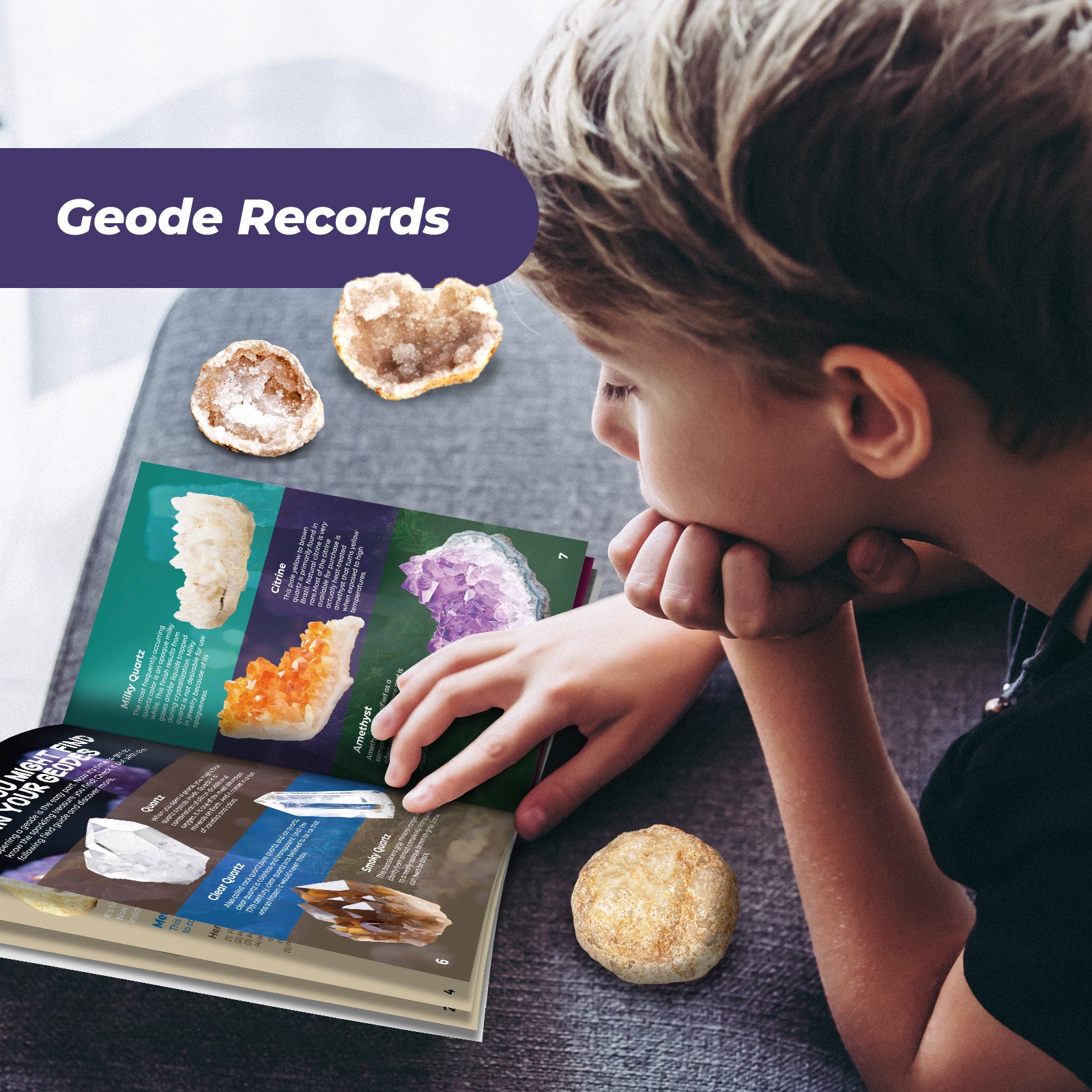 EDUMAN Geodes with Crystals Break Open 10 Premium Geode Kit - Geology Geode Crystal Science Kit - STEM Educational Toys Birthday Gifts for Boys and Girls - Image 4