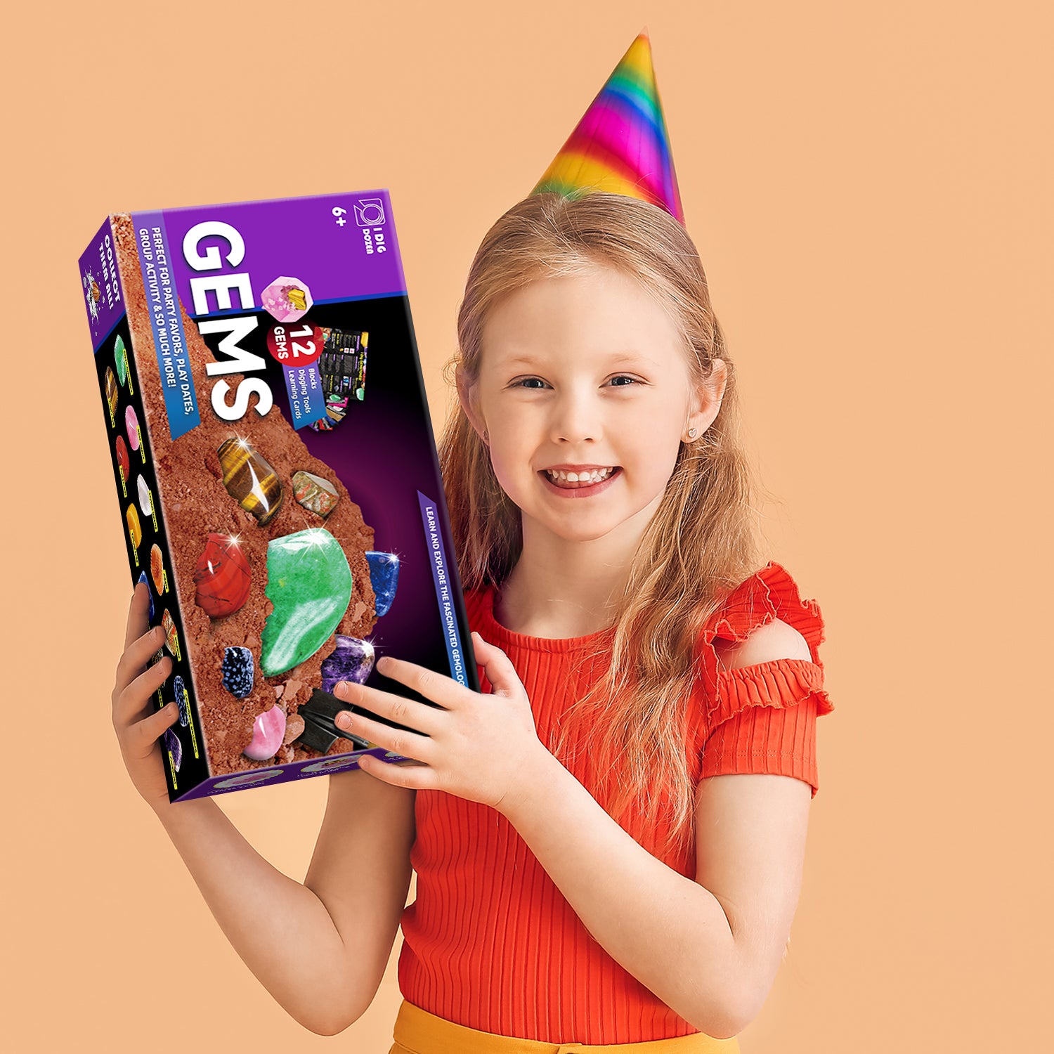 Gamerside Gemstones Dig Kit - 12 Real Gem Mining Blocks - Image 3