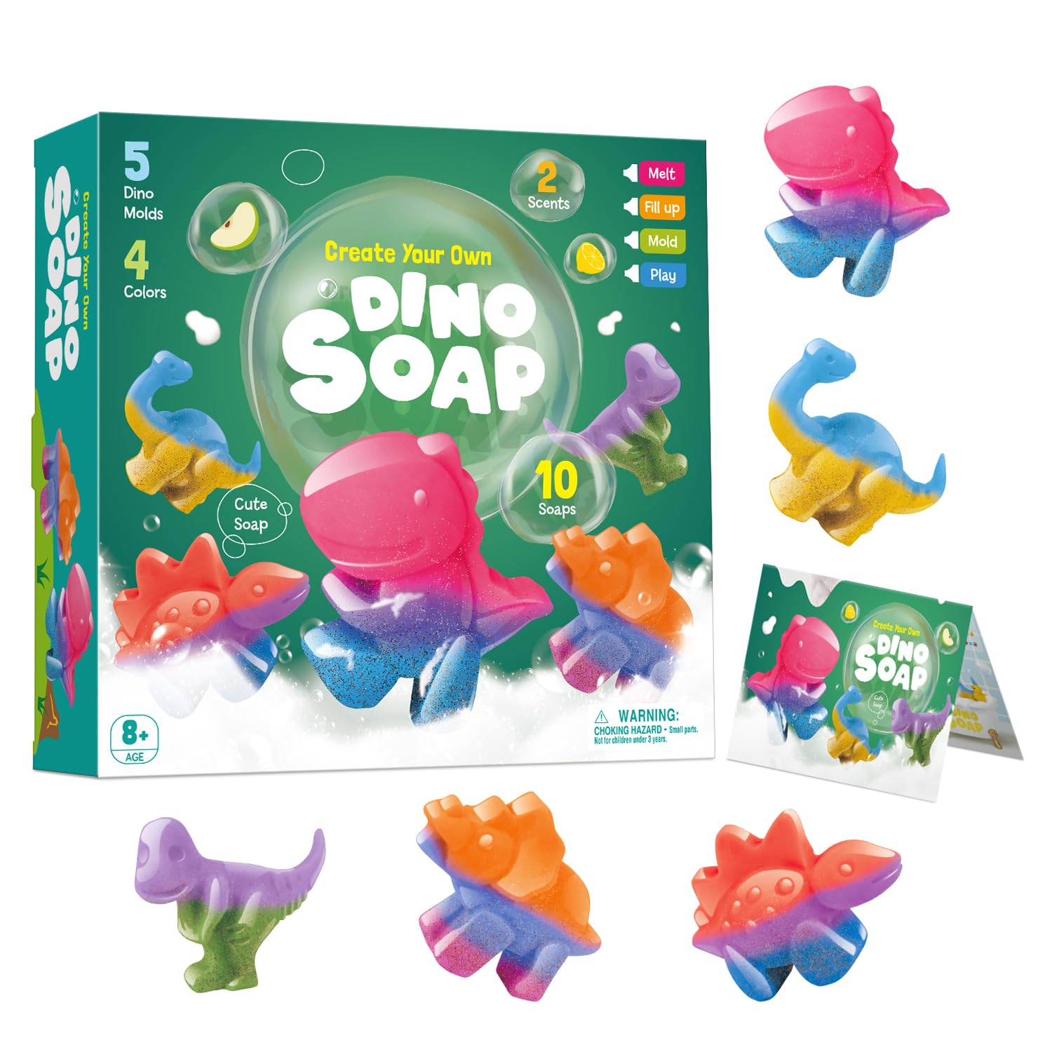 Dino Soap Kit, Science Craft for Kids 8-12, STEM Gift