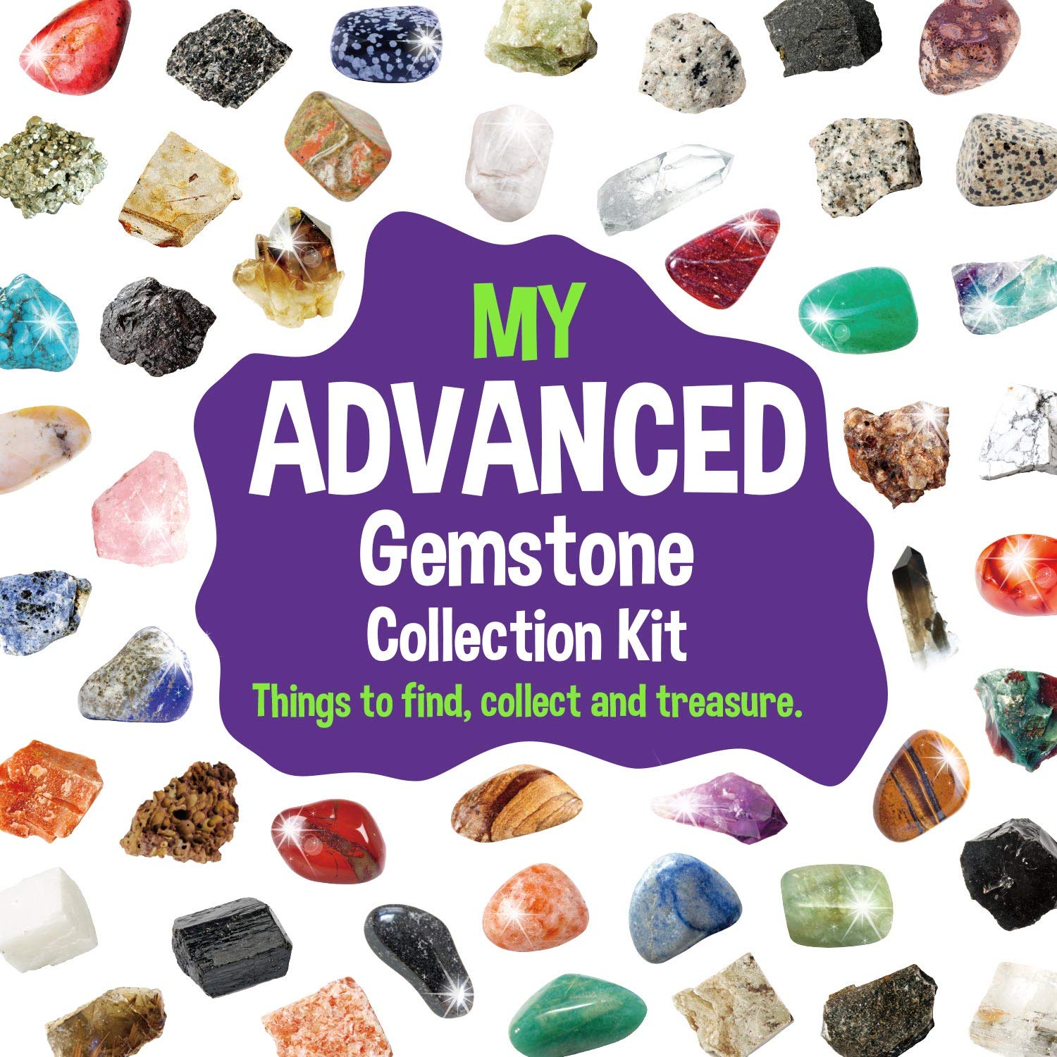 Rock Collection 48PCS, Natural Crystals & Gemstones, STEM Toy - Image 2